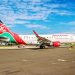 A Kenya Airways plane. A battle for African skies is brewing as competition becomes tougher for darling and established airlines. www.exchange.co.tz