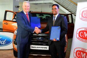 CMC Motors, the sole distributor of the Ford Ranger vehicles, and NIC Bank, have signed a partnership agreement that will see CMC- Ford customers receive up to 95 per cent financing on all Ford ranger vehicles. The deal is based on a 60-months-repayment plan, the latest in an effort to grow the uptake of commercial motor vehicles in the country.