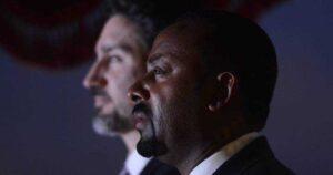 Ethiopian Prime Minister Abiy Ahmed and Canadian Prime Minister Justin Trudeau blurred far right