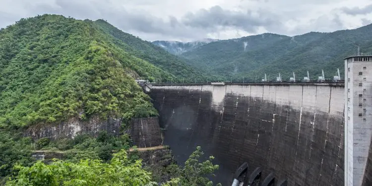 A large arch concrete dam. There are several power generation projects planned to increase access to electricity in Africa. www.theexchange.africa