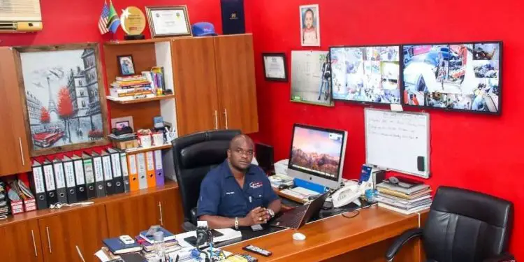 Meet Mr. Edwin Mac Temba the CEO of Mac Auto Express Garage, Dar es Salaam, Tanzania. The automobile industry in East Africa is booming amid rise of a growing middle class, along with it, is need for maintance and garage services, the sub-sector represents a multi-million dollar industry. (Photo courtesy of Mac Garage)