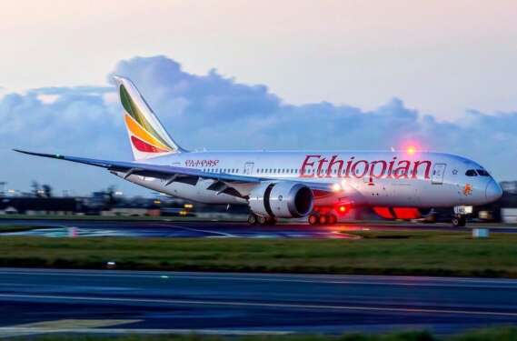 An Ethiopian Airlines plane landing. The airline’s innovations are seeing it defy loss-making trends to remain profitable in difficult times. www.theexchange.africa
