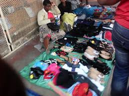 vendor selling clothes on the street of harare