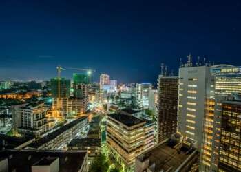 Night Skyline of Dar es Salaam, Tanzania-one of fastest growing economies in Africa:Photo by TripAdvisor:Exchange