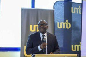 UMB Acting CEO Mr. Benjamin Amenumey addressing the UMB SME Clinic participants