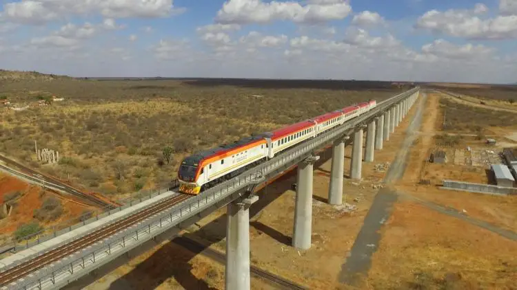 Kenya’s newly built SGR. The country is among those at high risk of debt distress. www.theexchange.africa
