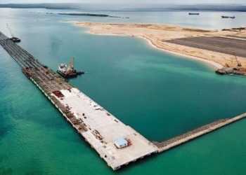 Lamu Port in Kenya. Reports of China angling to seize strategic national assets if loan obligations are defaulted are being denied. www.theexchange.africa