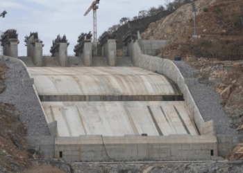 A section of the GERD Dam under construction. The GERD is expected to boost Ethiopia’s growth into a middle-income country by 2025. www.theexchange.africa