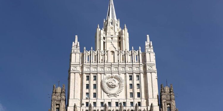 A view of the Russian Foreign Ministry building in Smolenskaya Square. www.theexchange.africa