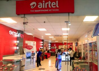 An Airtel Kenya shop. The company is experiencing financial woes. www.theexchange.africa