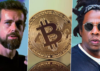 Jack dorsey (left) and rapper Jay z dumps 500 bitcoins in Africa. www.theexchange.africa