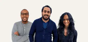 Mustafa Eid, Nader Abdelrazik and Anisha Sekar, co-founders, MoneyHash. www.theexchange.africa