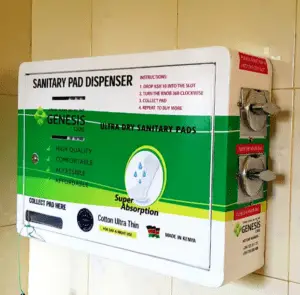 Sanitary pad dispenser. www.theexchange.africa