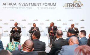 Africa shifting to private sector led development Leaders of the Africa Investment Forum and stakeholders at a 2019 investment meeting. www.theexchange.africa.com