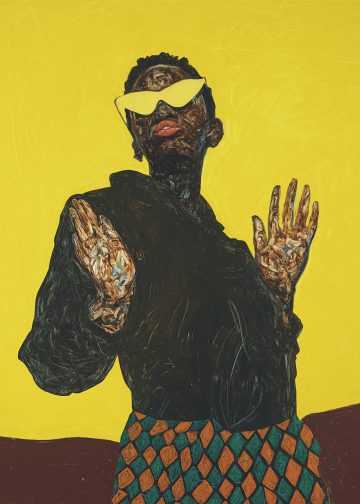 The 'Hands Up' painting by Ghanaian artist Amoako Boafo, was purchased for USUS$3.3 million at Christie’s in Hong Kong, in December 2021. www.theexchange.africa