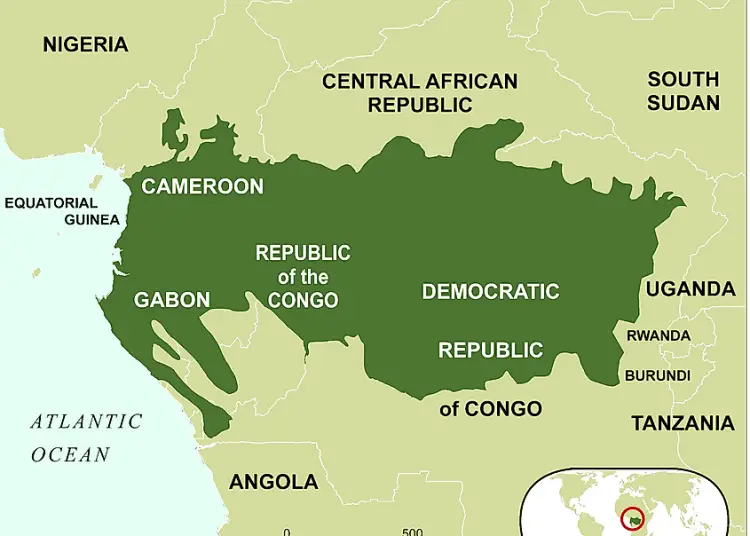 The Congo Basin spans six countries which include the Central African Republic, Cameroon, Gabon, Equatorial Guinea, Republic of Congo. www.theexchange.africa