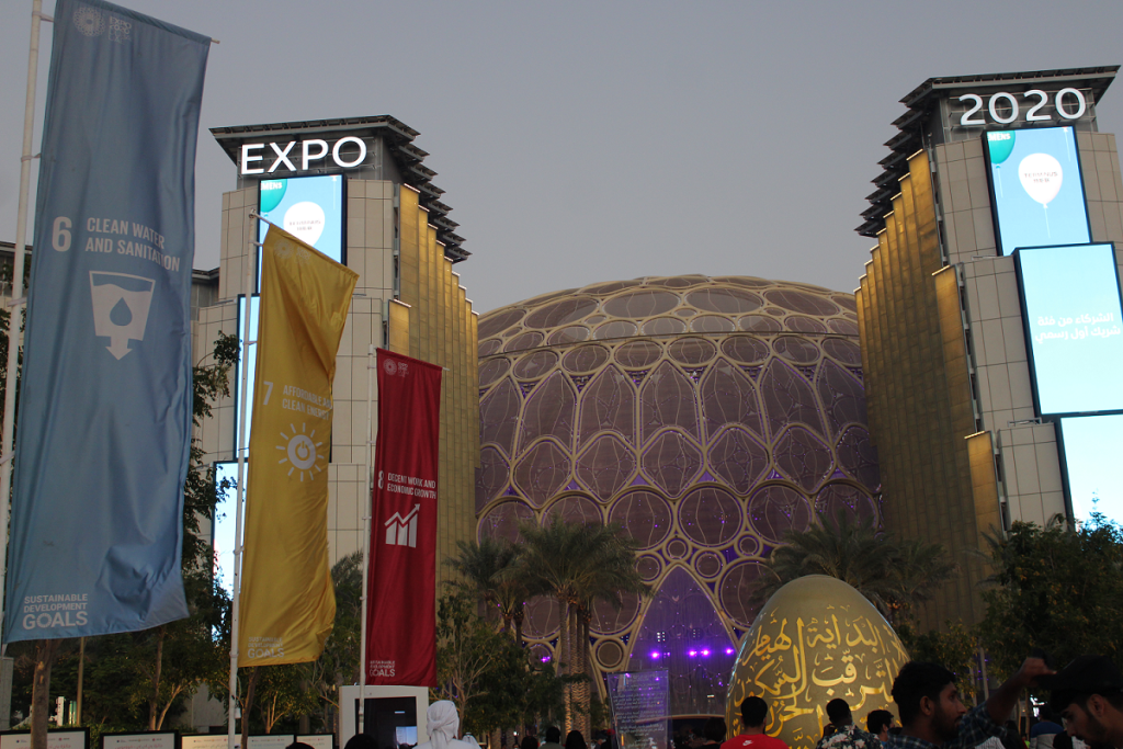 The Dubai Expo 2020 dome which is a highlight of the event. Africa’s resources will help the world to produce 60 million electric vehicles by 2050. www.theexchange.africa