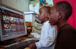 A photo about Internet economy in Africa.