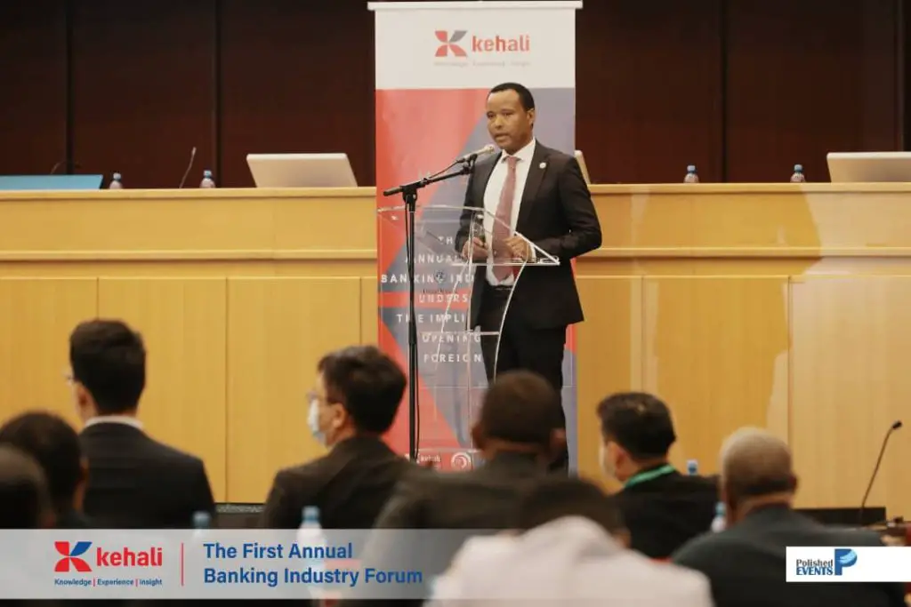 A speaker at the 2022 Ethiopia Banking Forum. www.theexchange.africa