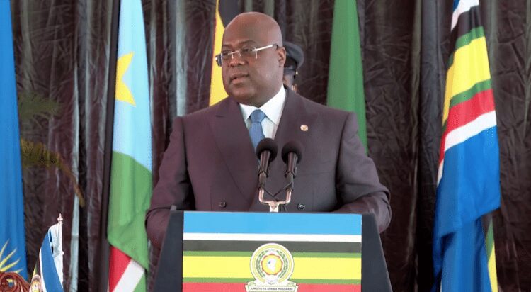 What does it mean for regional trade, investment after DRC became EAC’s 7th Member State? 1 President Tshisekedi speaking at EAC Meeting (www.theexchange.africa)