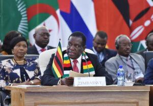 Business, government relations frosty as currency tumbles President of Zimbabwe Emmerson Mnangagwa delivering his solidarity statement during the Southern African Development Community (SADC) Solidarity Conference) Heads of State and Government. www.theexchange.africa