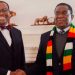 Zimbabwean President Emmerson Mnangagwa (right) expressed a strong commitment to work with the African Development Bank and other partners to resolve the country's debt issues during a meeting with Bank President Dr. Akinwumi Adesina in Harare.(Photo/ AfDB)
