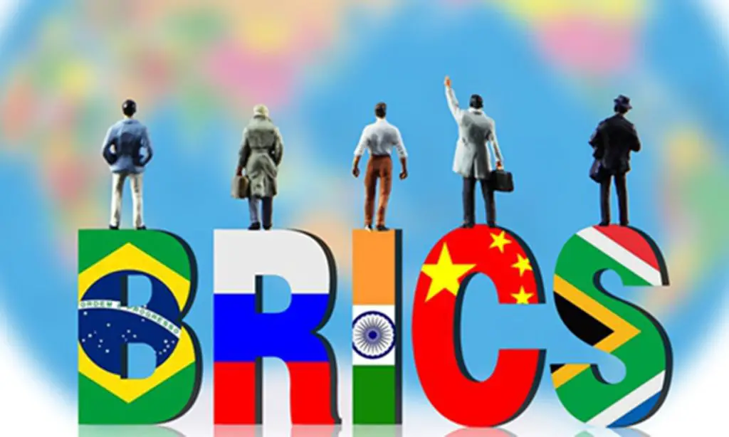 BRICS nations championing the de-dollarization of international trade.