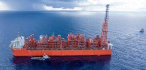 Mozambique fires up export terminal targeting LNG exports to Europe Coral Sul FLNG floating plant deep offshore the Mozambique coast. www.theexchange.africa