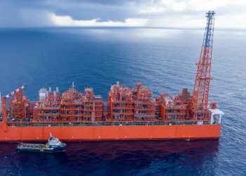 Coral Sul FLNG floating plant deep offshore the Mozambique coast. www.theexchange.africa