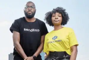 Senditoo's partnership with Access Forex gives clients access to 200 payout points in Zimbabwe. Takwana Tyaranini (Left) and Shingai Koti, Chief Marketing Officer at Access Finance International Group (Right).www.theexchange.africa