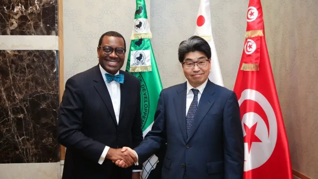 AfDB President Dr. Akinwumi Adesina when he met with Hayashi Nobumitsu, Governor of the Japan Bank for International Cooperation. They discussed common interests including support for agriculture and fertilizers, quality health infrastructure and solar energy development. www.theexchange.africa