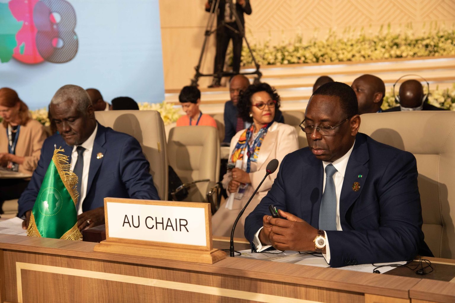 African Union Commission Chairperson Moussa Faki Mahamat and Senegalese President Macky Sall attending TIVCAD8. Start-ups and social enterprises are the biggest beneficiaries as indicated by Japan PM Fumio Kishida's opening remarks. www.theexchange.africa/