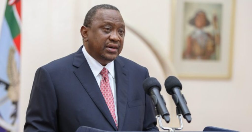 Outgoing Kenyan president Uhuru Kenyatta