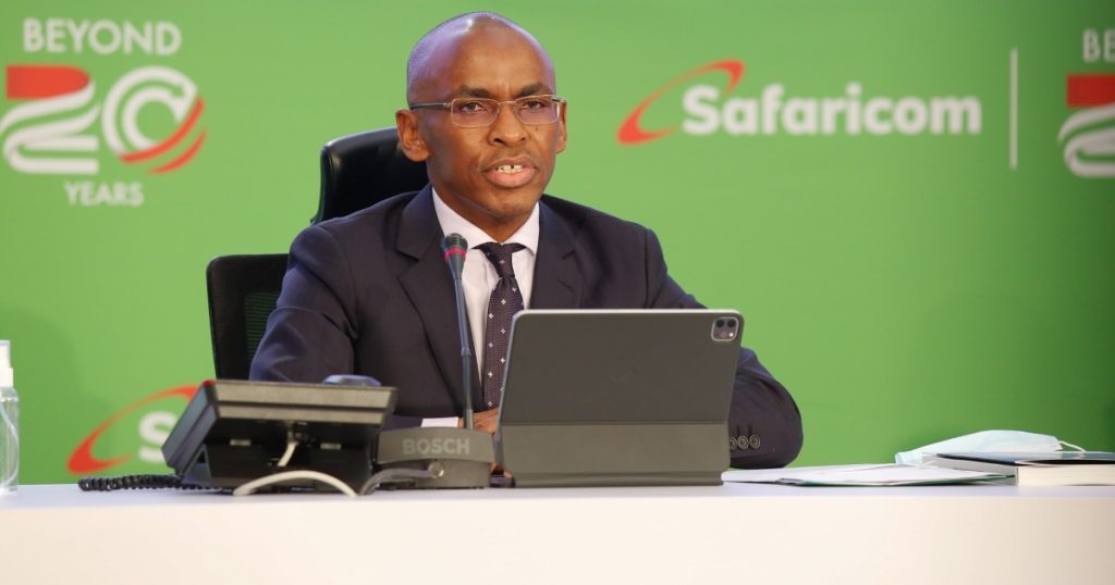 Safaricom chief executive officer Peter Ndegwa. M-Pesa accounted for nearly half of the telco's revenues. wwww.theexchange.africa.