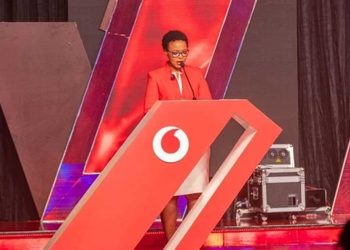 Vodacom Acting MD Hilda Bujiku speaks during the launch of Vodacom-5G technology. Photo/Vodacom