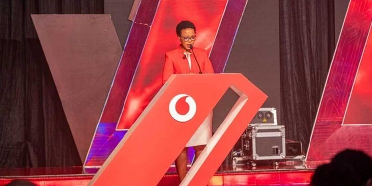Vodacom Acting MD Hilda Bujiku speaks during the launch of Vodacom-5G technology. Photo/Vodacom