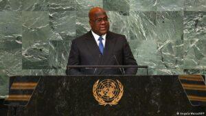 Awakening Africa’s sleeping giant: The Tshisekedi touch in DRC June Njoroge Awakening the Sleeping Giant Article Caption President of the DRC Felix Antoine Tshisekedigiving his address at the 77th session of UNGA in Newyork.Image Source DW