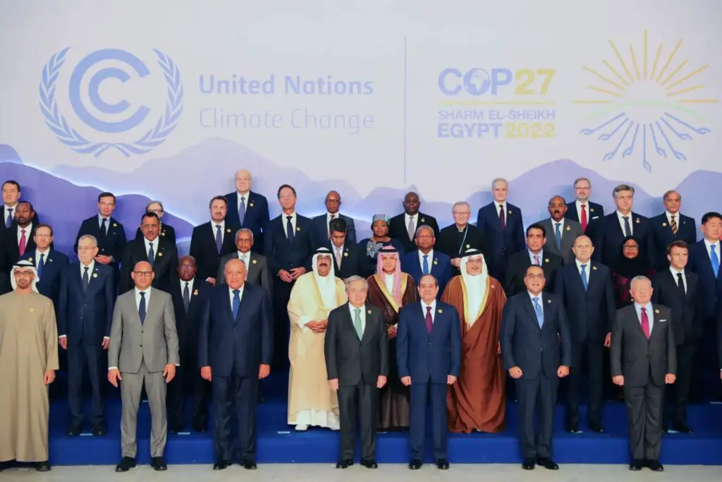 Leaders during the COP27 in Egypt climate summit opening. www.theexchange.africa