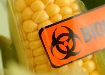 An illustration of the biohazard nature of GMO.