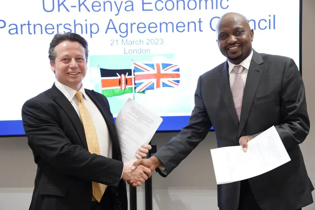 Kenya and the UK agreed to accelerate work to remove barriers affecting bilateral trade and investment,