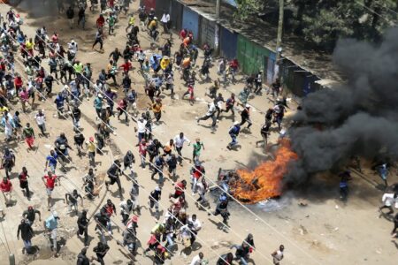 Anti government protests in Nairobi.