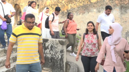 Travel agents from the Middle East at Fort Jesus Mombasa