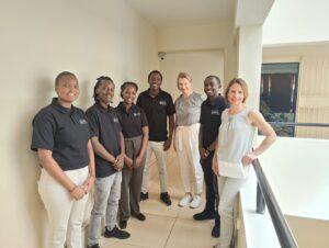 Automation key to plugging rent leakages in Kenya Kiotapay CEO Paul Macharia and his team during the launch of the report at their offices in Westlands, Nairobi