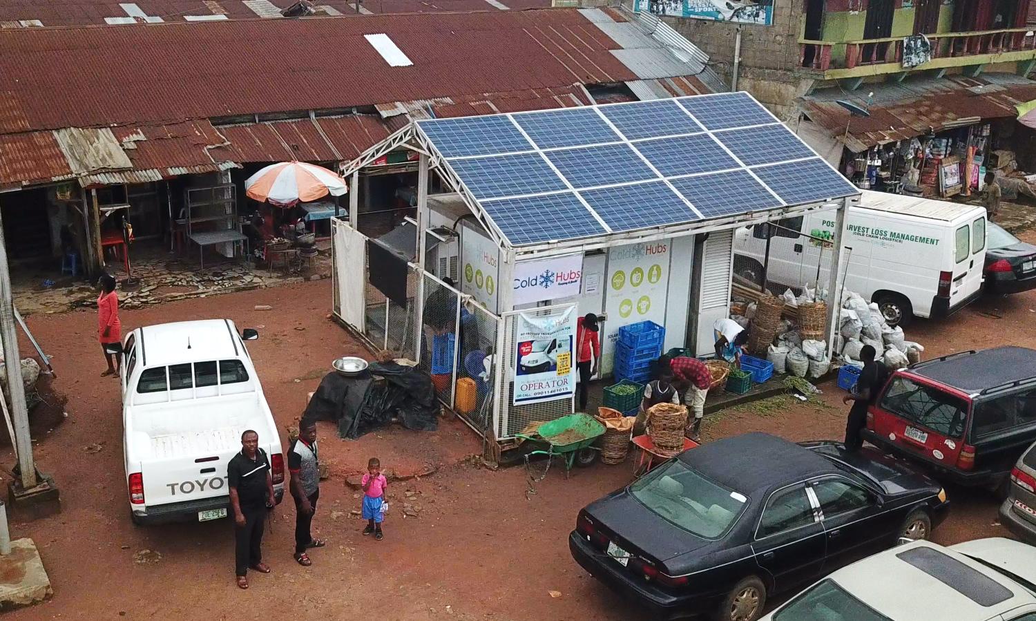 Solar-powered cold rooms helping farmers in remote areas secure their harvests.