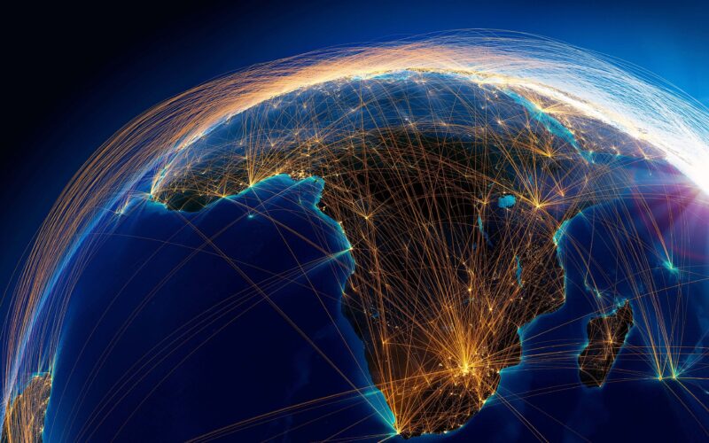 Airline routes in Africa