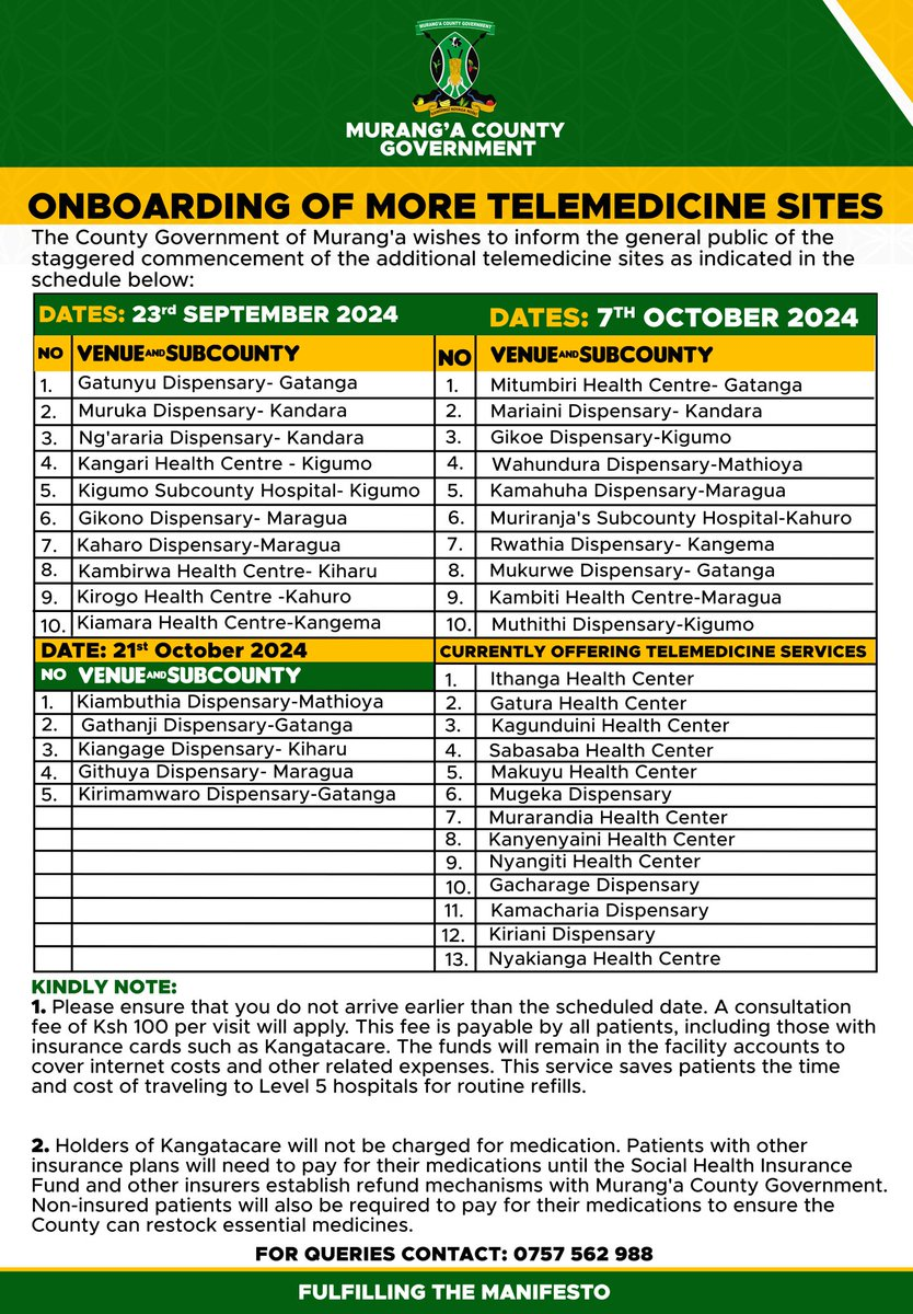 telemedicine Murang'a County